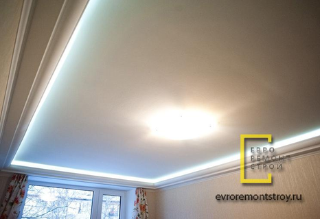 Натяжные потолки с подсветкой