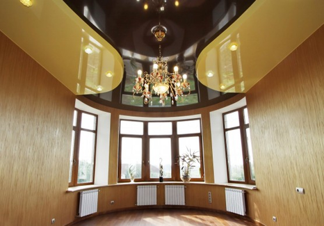 Двухуровневые натяжные потолки