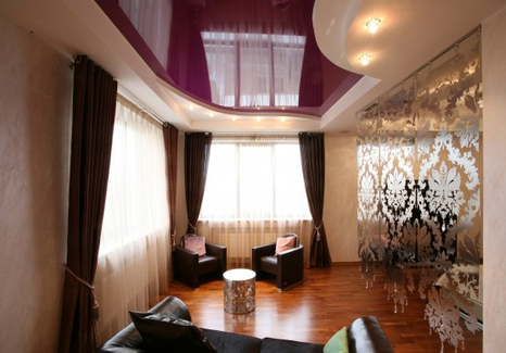 Многоуровневые натяжные потолки